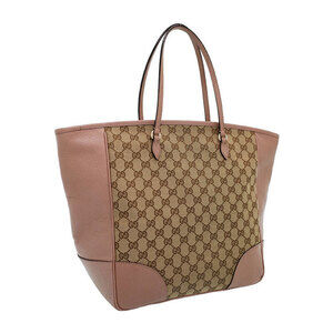 Gucci Tote Bag Shoulder Brown Pink Bree